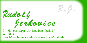 rudolf jerkovics business card